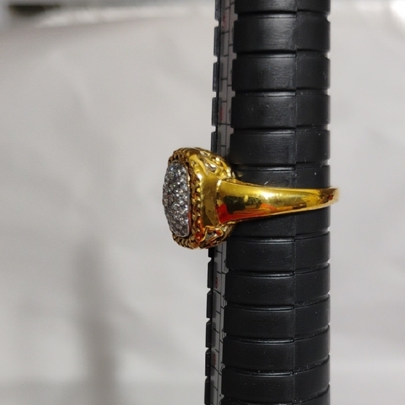 New 925 Sterling Silver Yellow W Sapphires Ring Sz 7 - Picture 8 of 13